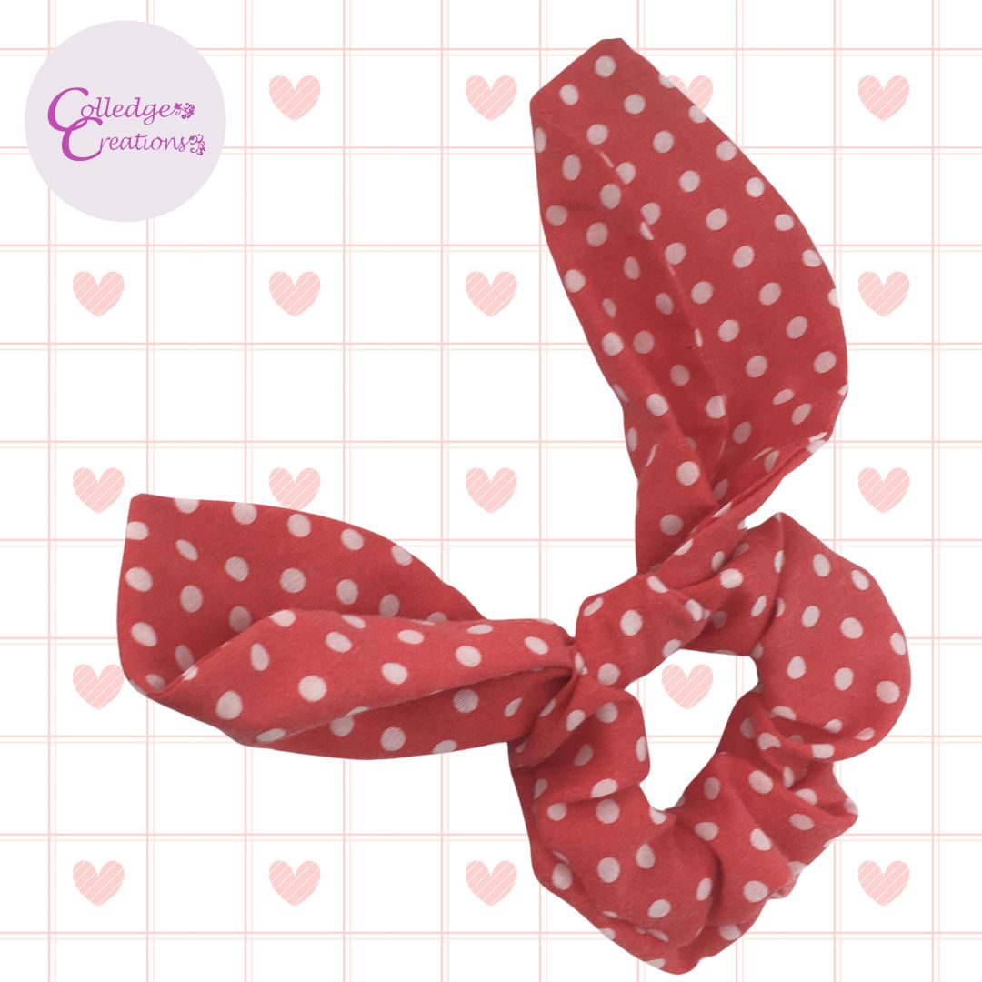 polka dot hair bow