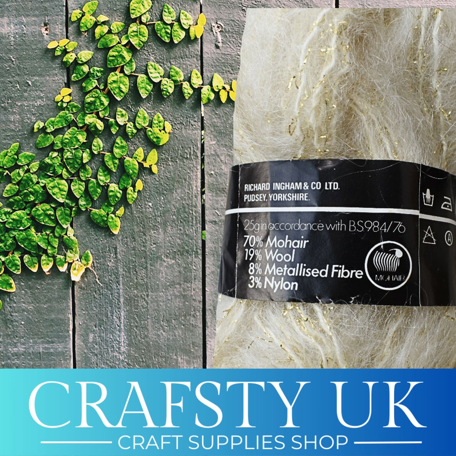 cream mohair yarn 