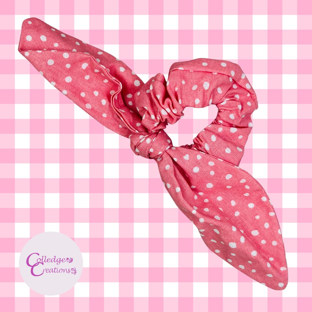 polka dot hair bow