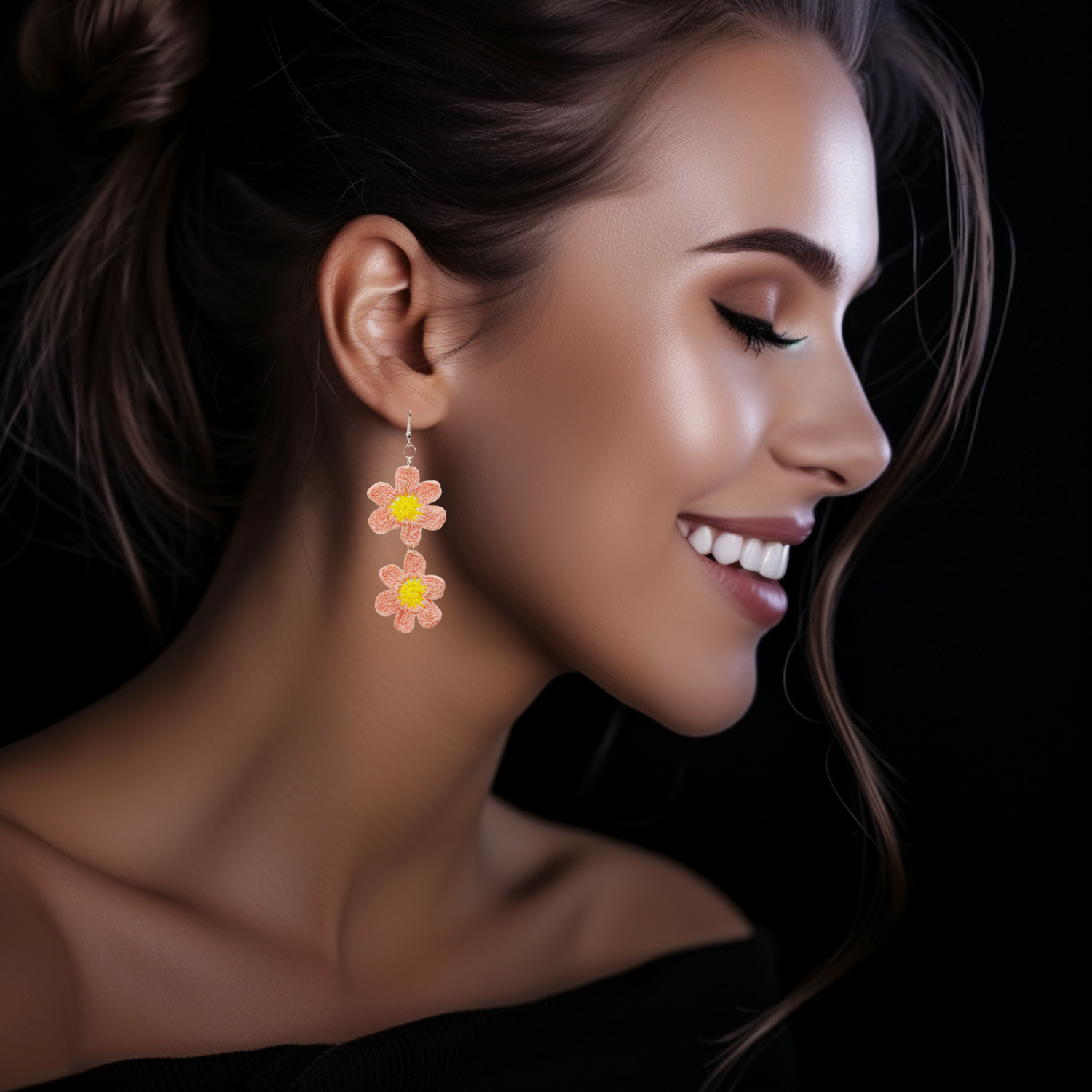 daisy drop earrings