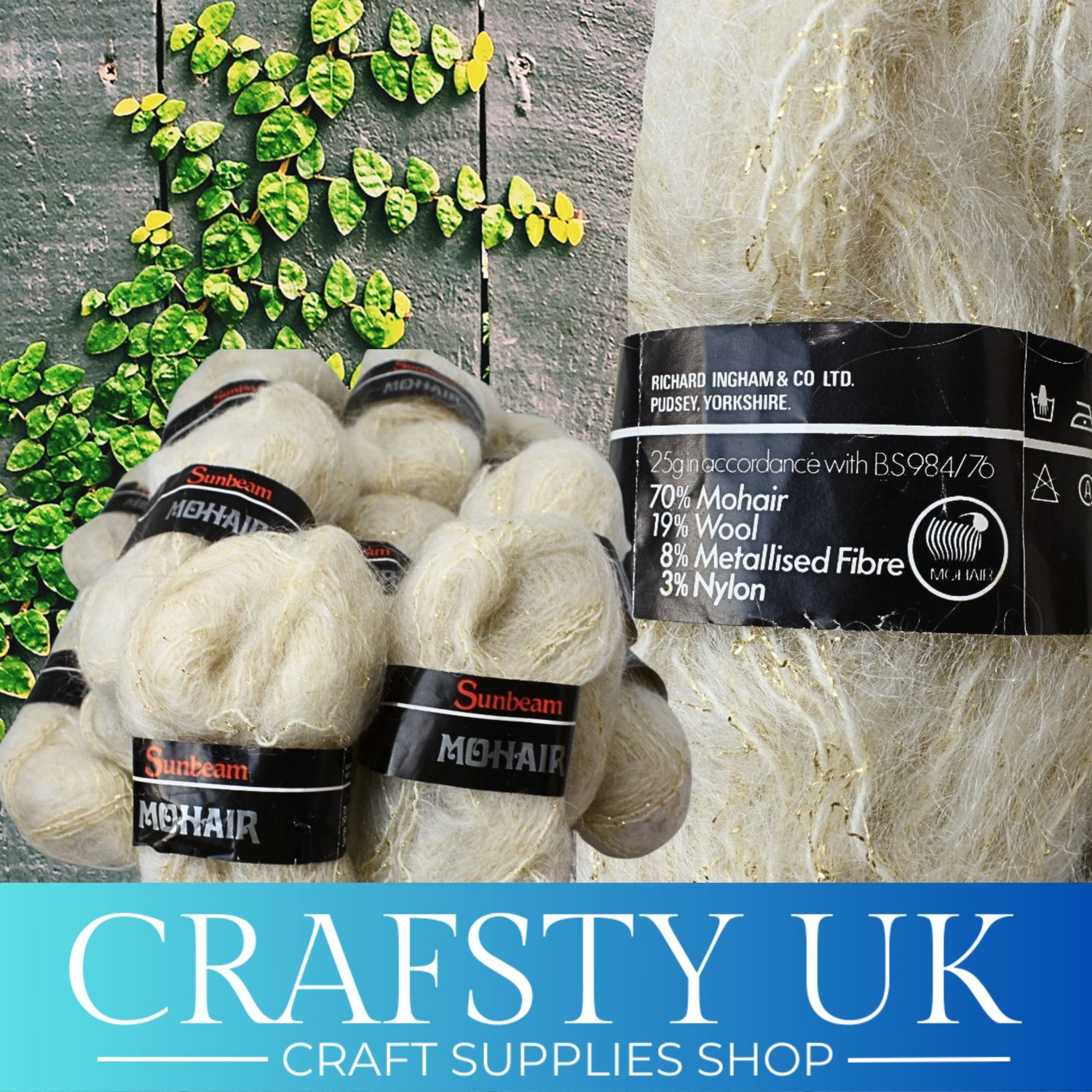 cream mohair yarn 