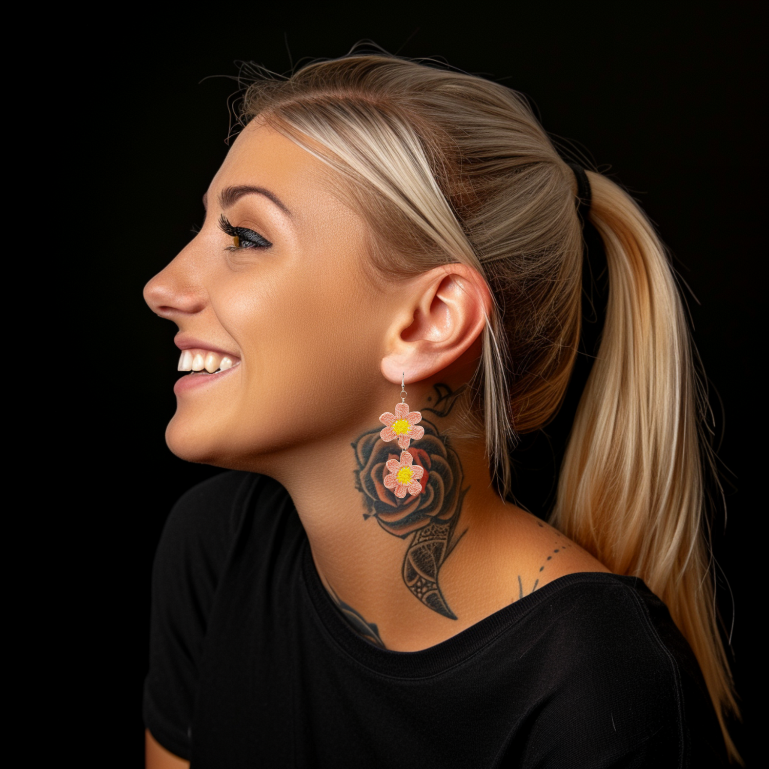 daisy drop earrings