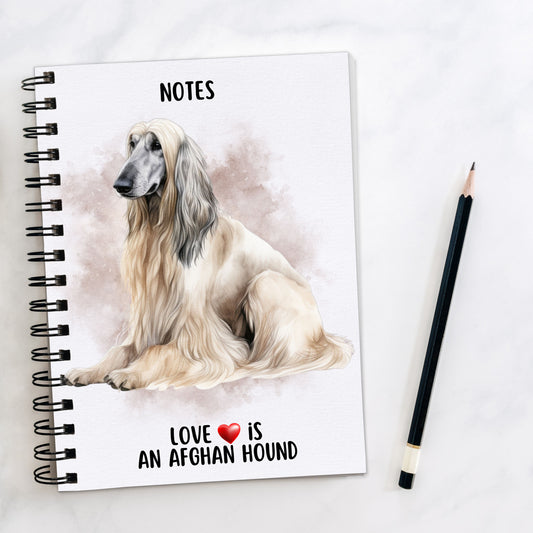 afghan-hound-spiral-note-book