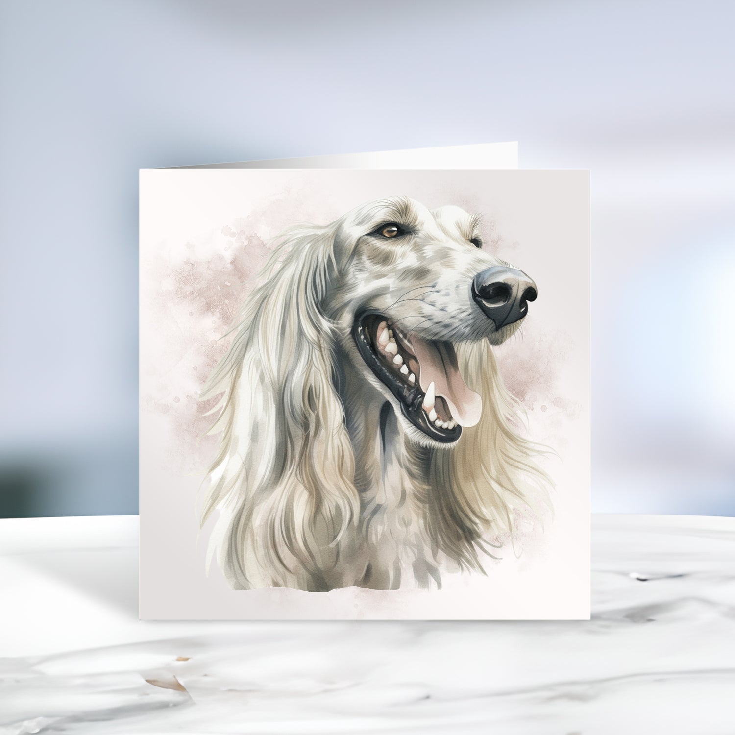 afghan-hound-blank-card