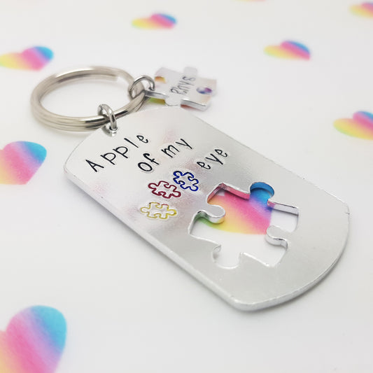 Jigsaw Keyring - Apple of My Eye