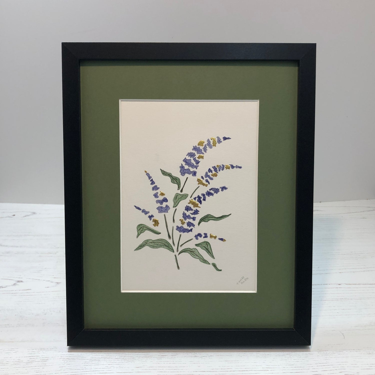 gold leaf flora art