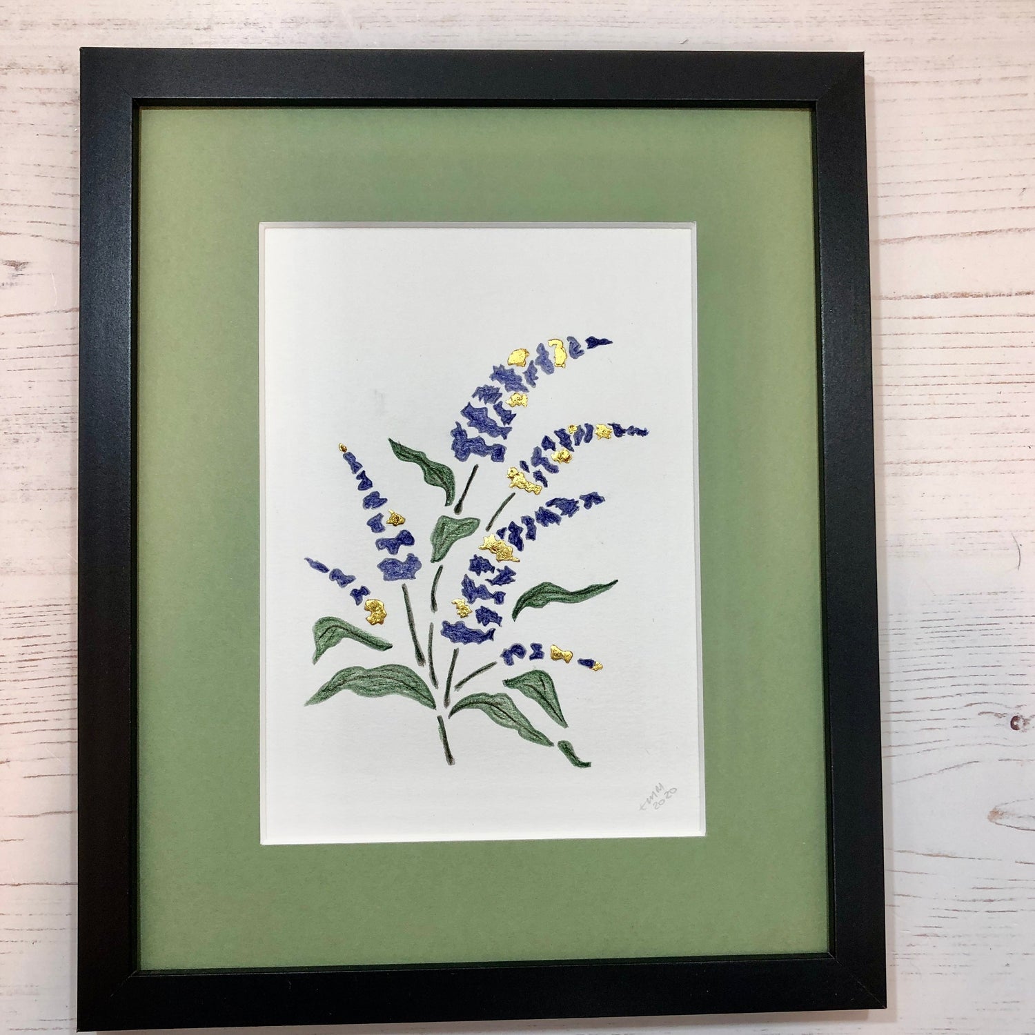 gold leaf flora art