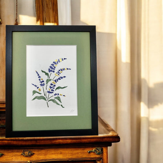 gold leaf flora art