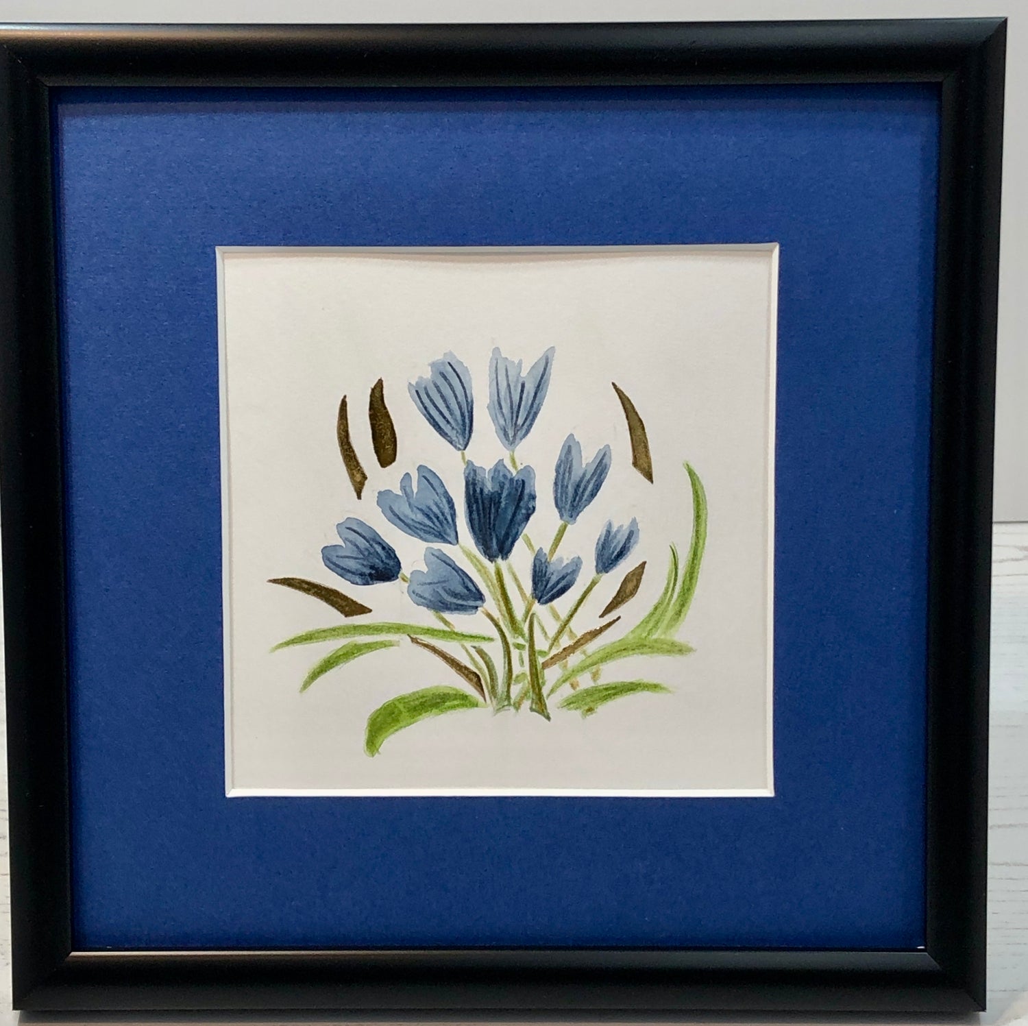 spring flowers gold leaf art