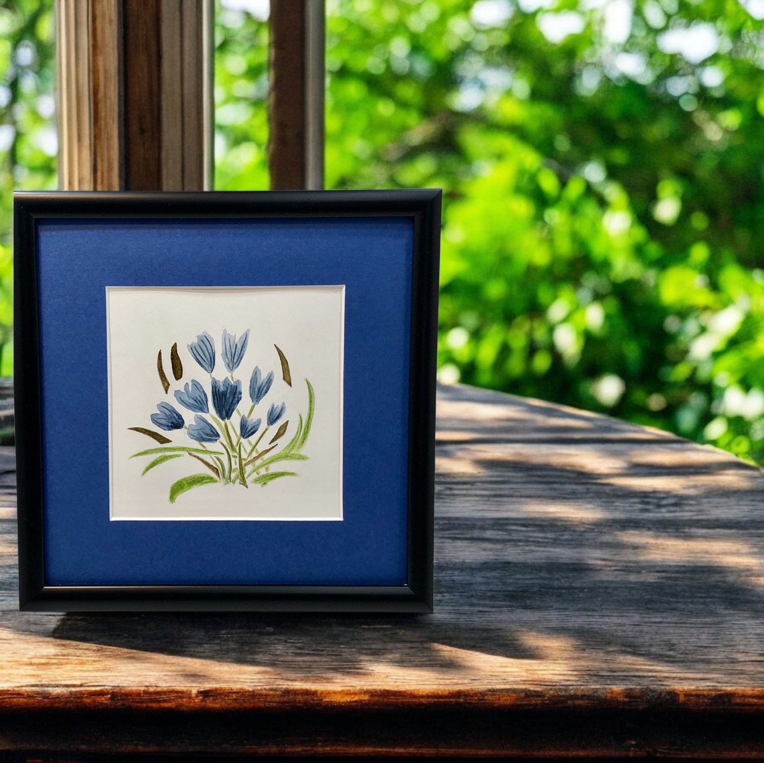 spring flowers gold leaf art