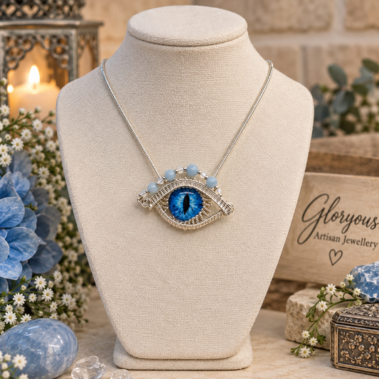 Handmade Dragon Eye Necklace – Fantasy Jewellery Gift