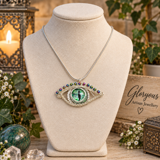 Handmade Dragon Eye Necklace – Fantasy Jewellery Gift
