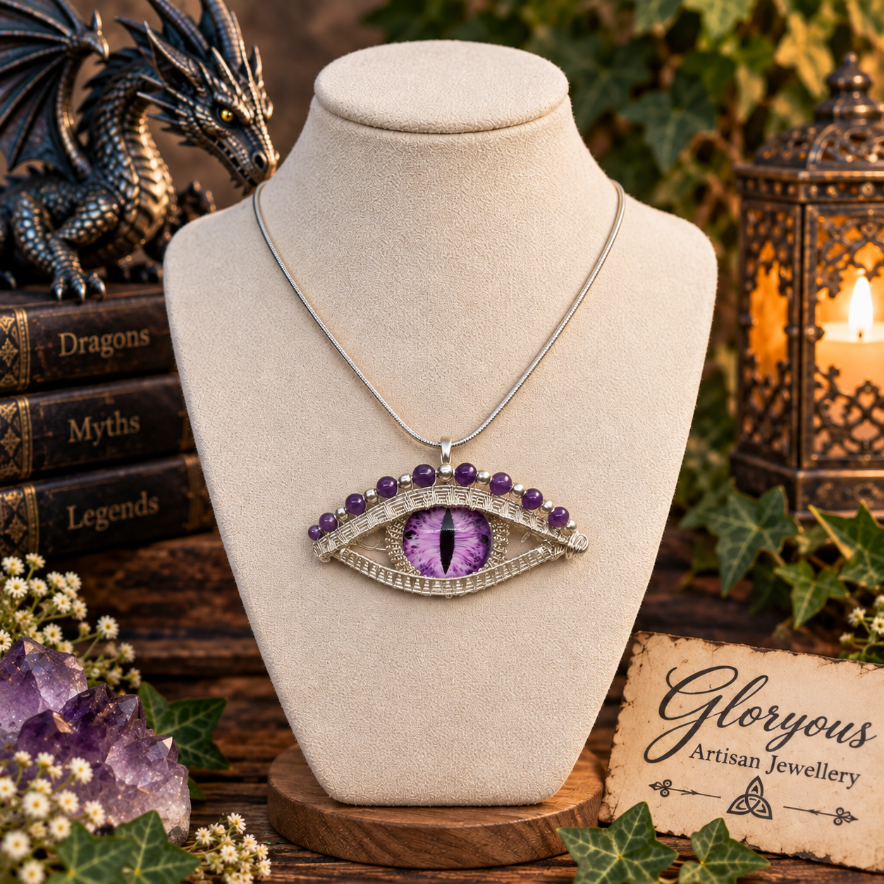 Handmade Dragon Eye Necklace – Christmas Gift