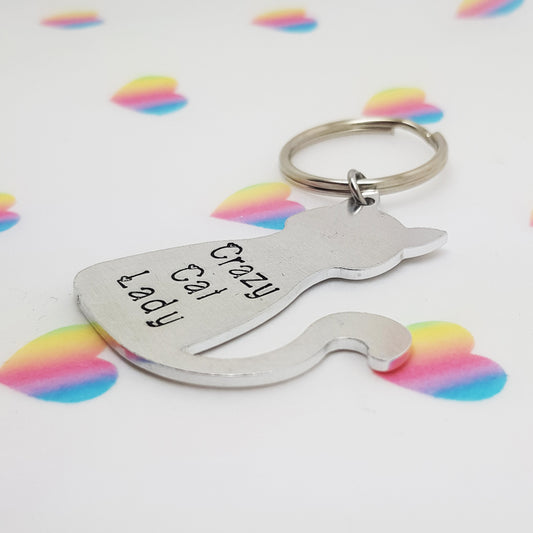 Crazy Cat Lady Keyring | Cat Lover Keyring