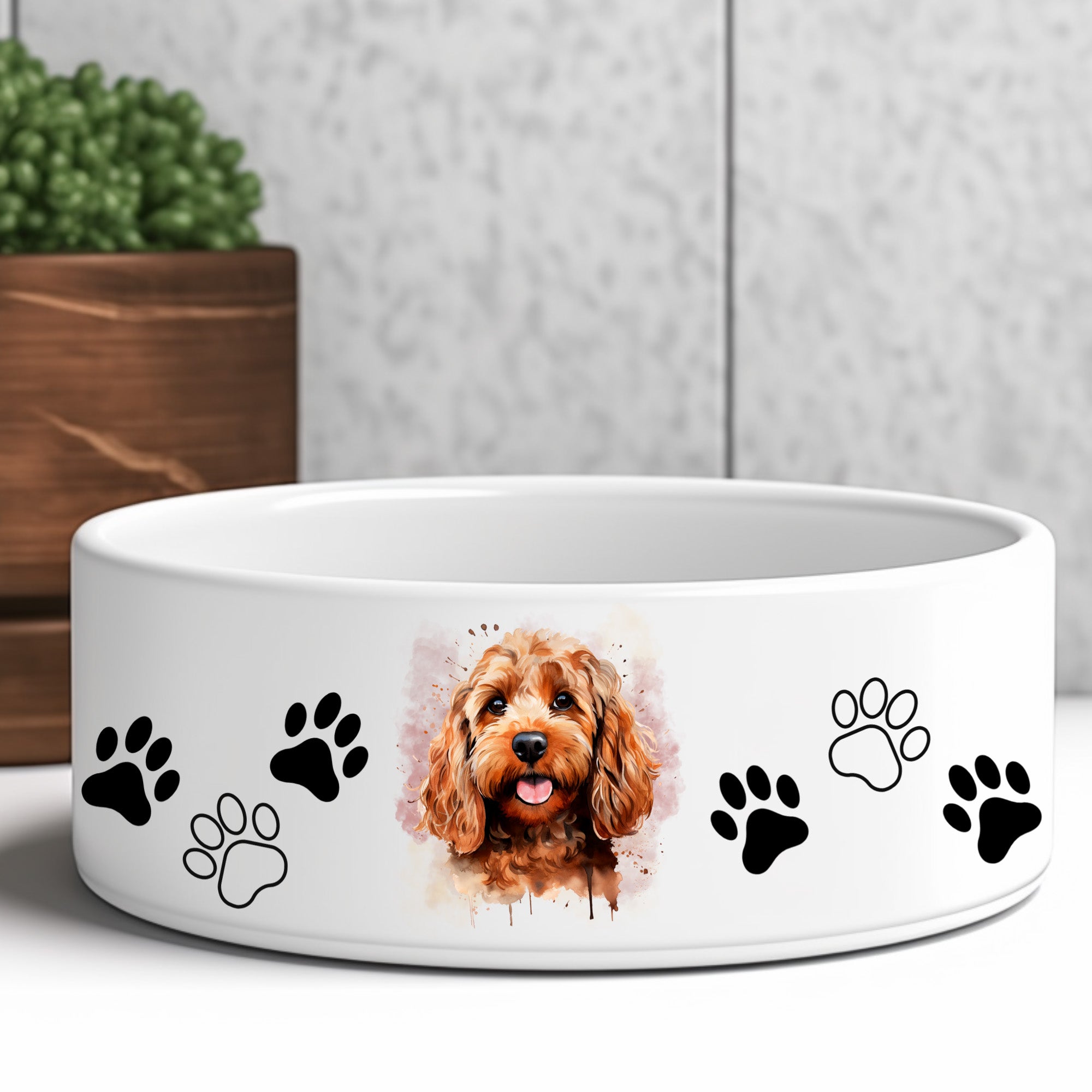 Cockapoo Dog Bowl| Pet Water Bowl – Beautifully Handmade UK