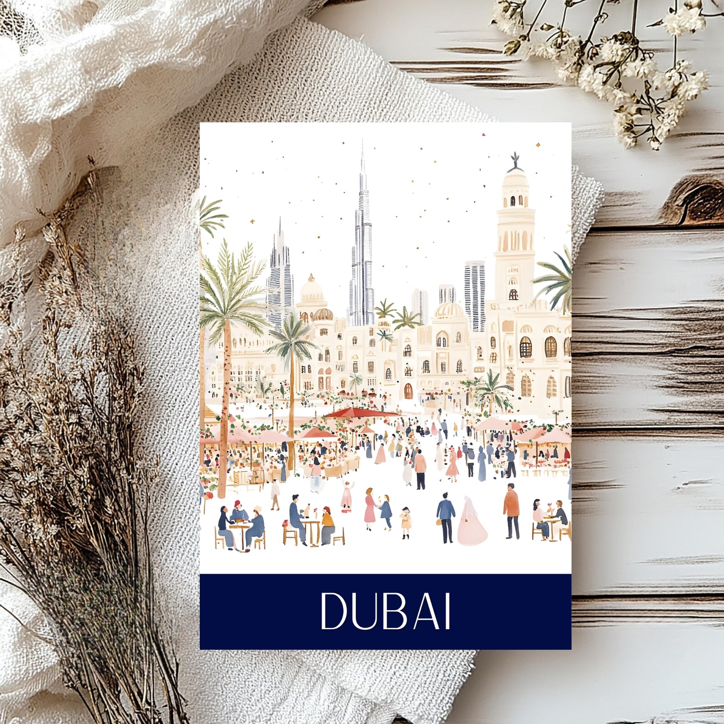 Barcelona Christmas Card – Unique Handmade Festive Card