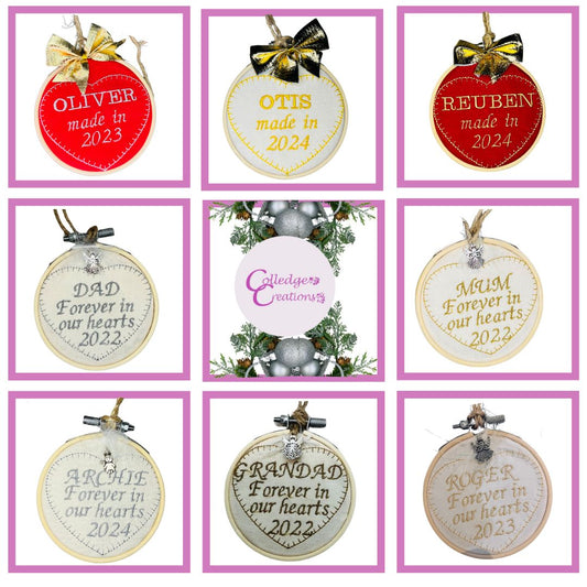 Image showing personalised Christmas baubles all personalised
