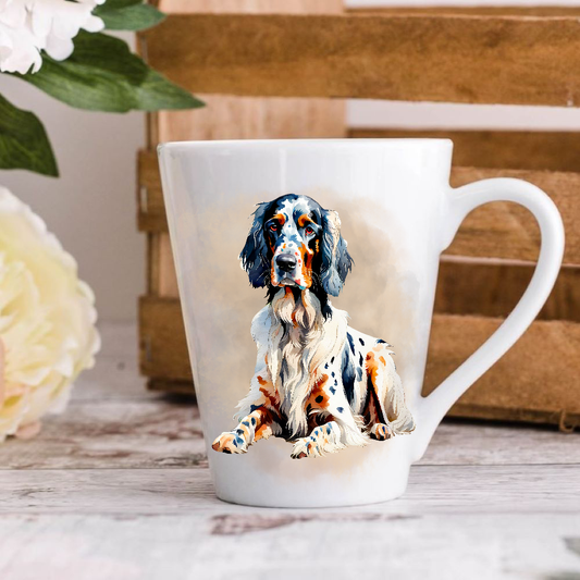 English Setter Ceramic Latte Mug Gifts - English Setter Latte Coffee Mugs