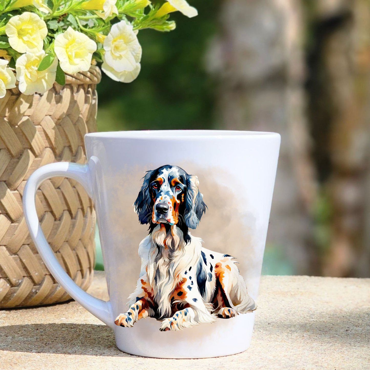 English Setter Ceramic Latte Mug Gifts - English Setter Latte Coffee Mugs