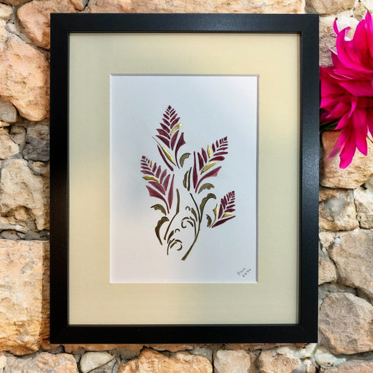 gold leaf exotic flowers 