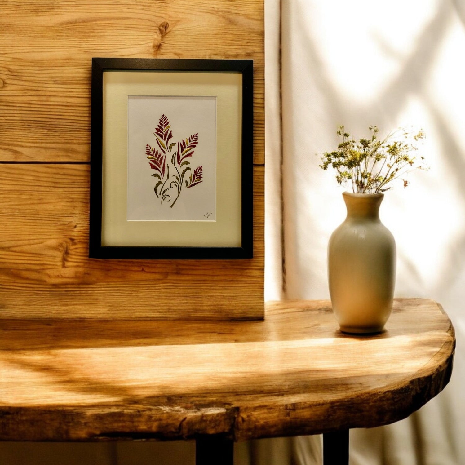 gold leaf exotic flowers 
