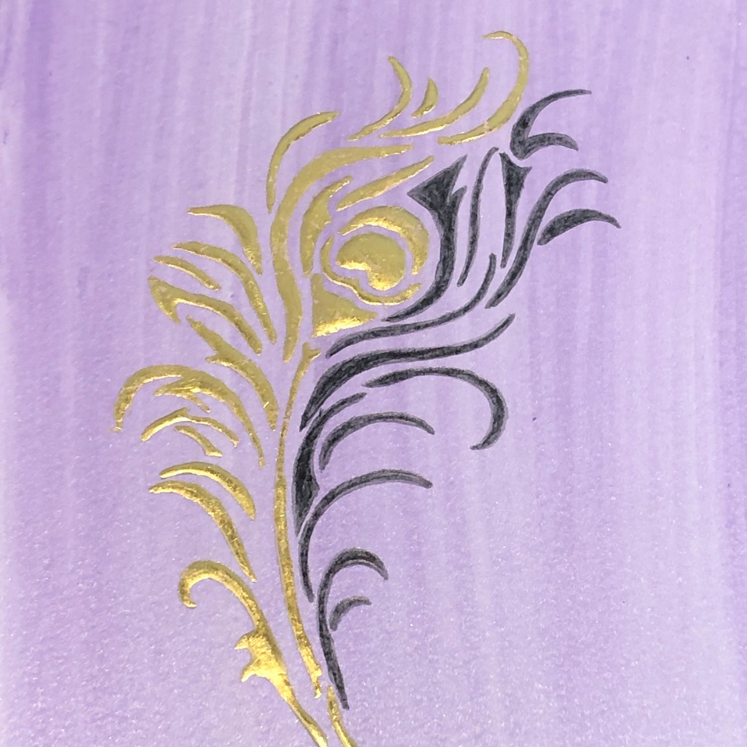 gold leaf feather
