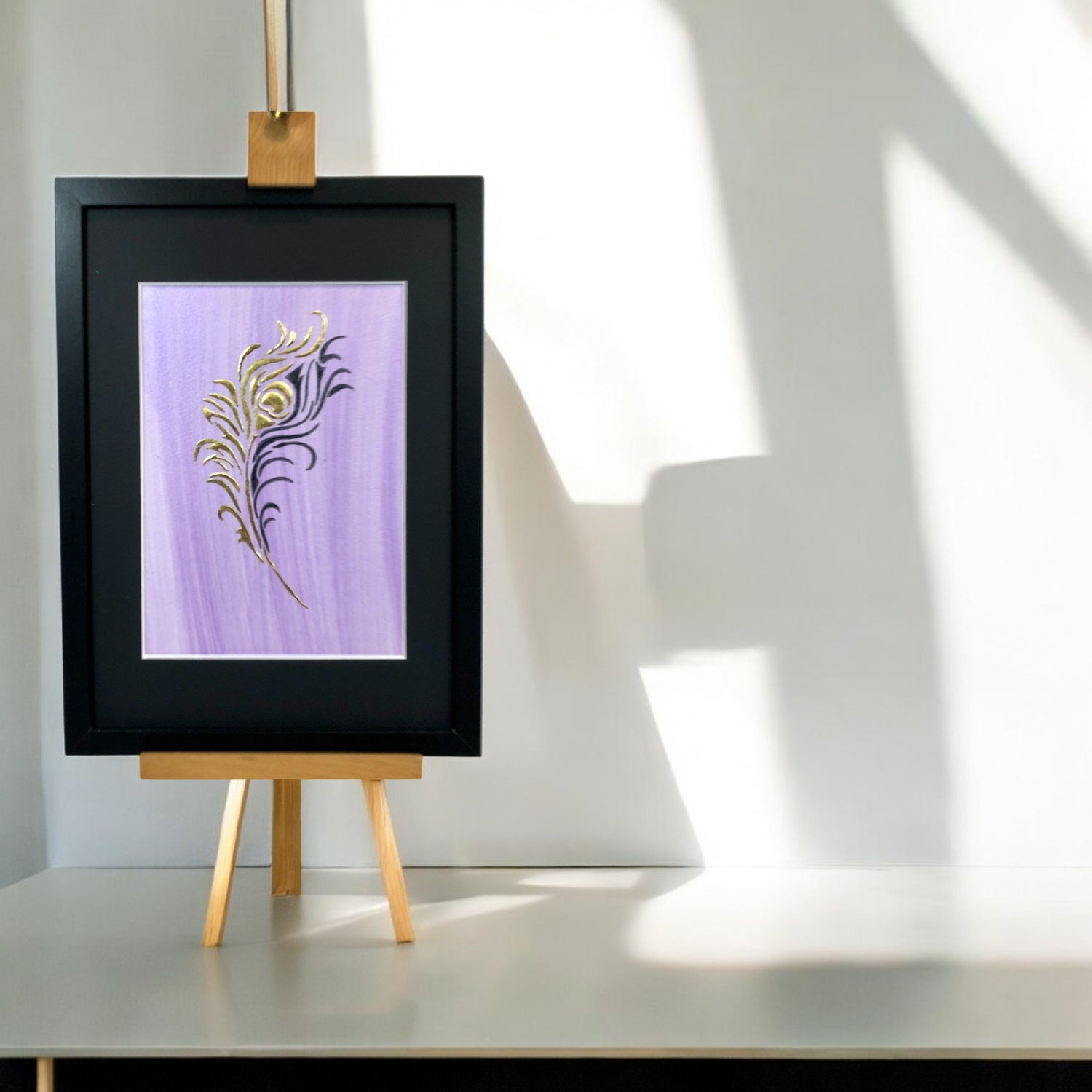 gold leaf feather