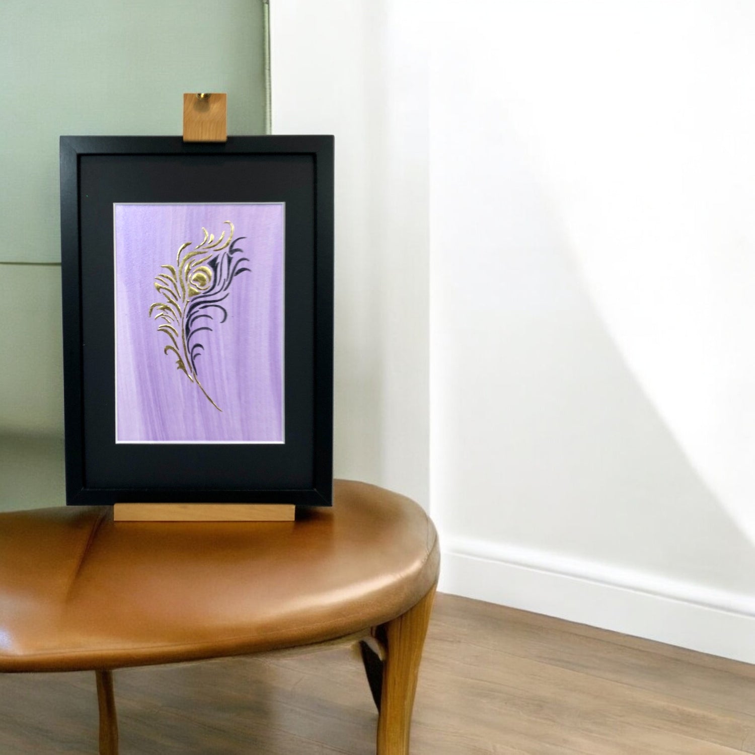 gold leaf feather