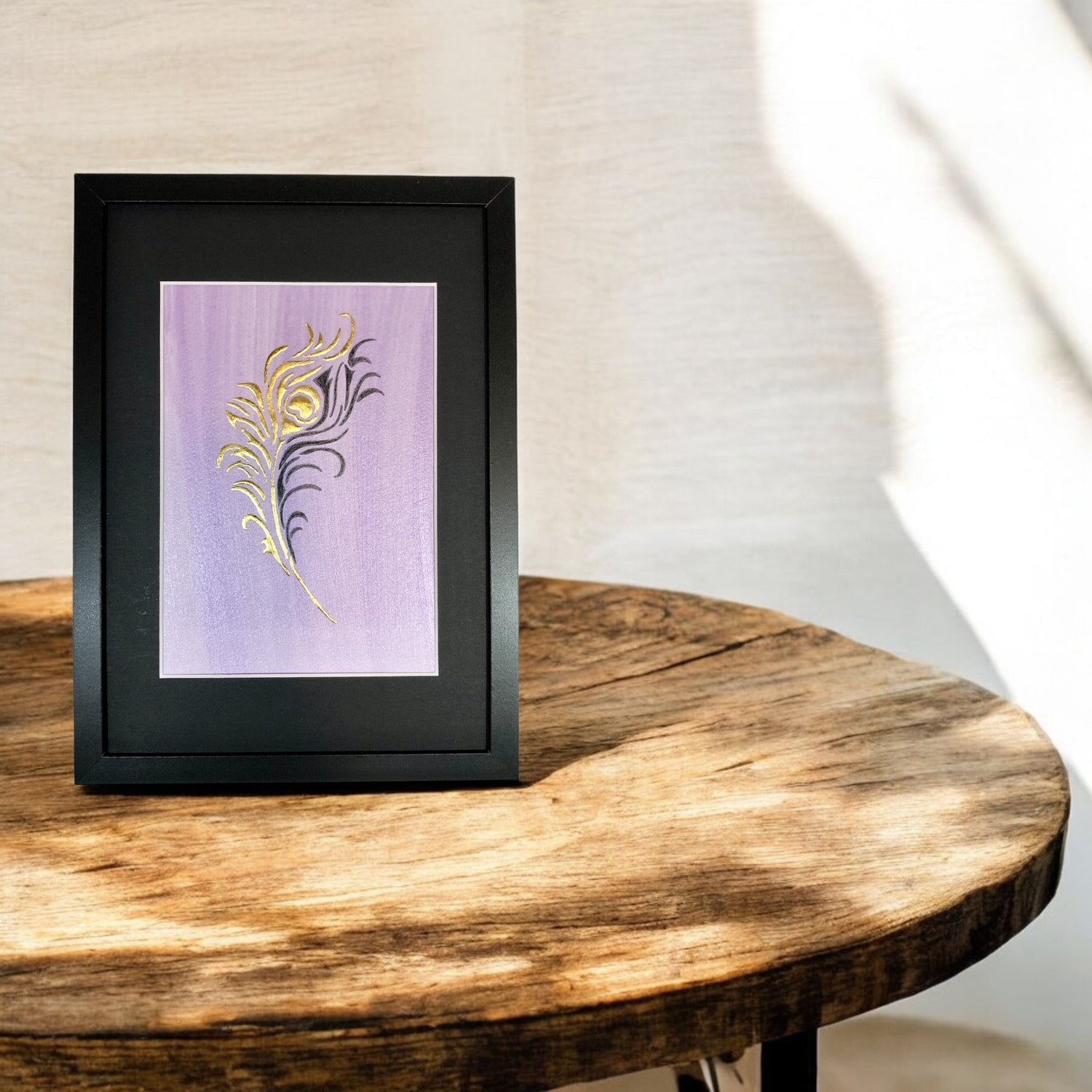 gold leaf feather