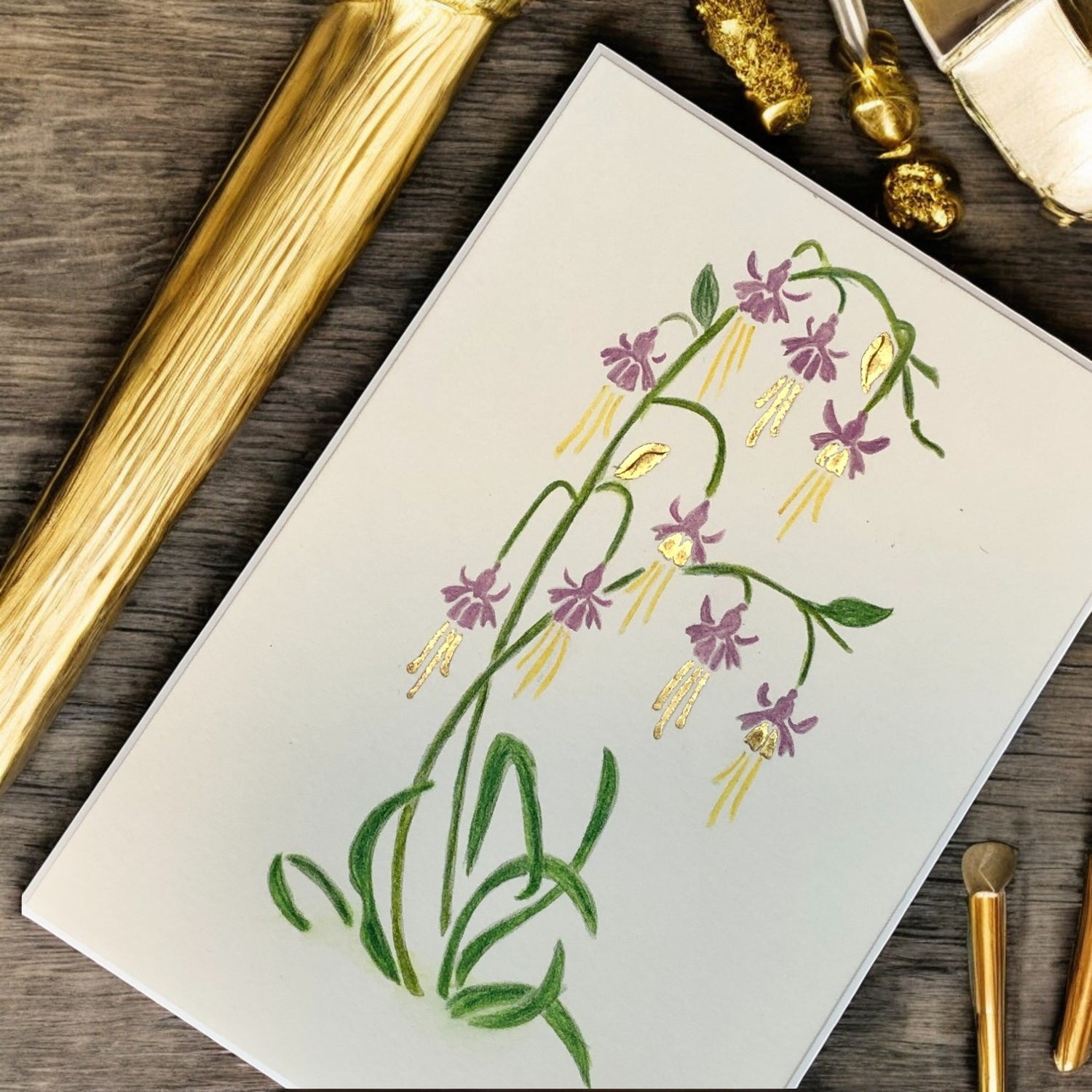 gold leaf fuchsia 