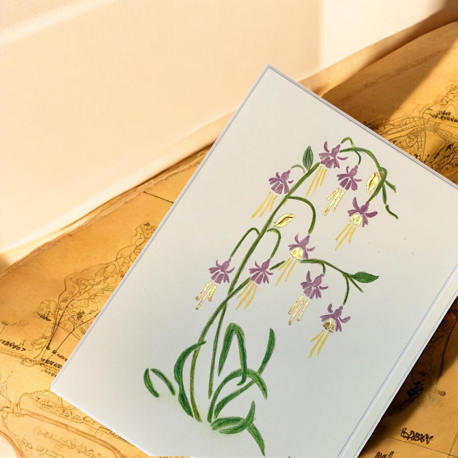 gold leaf fuchsia 