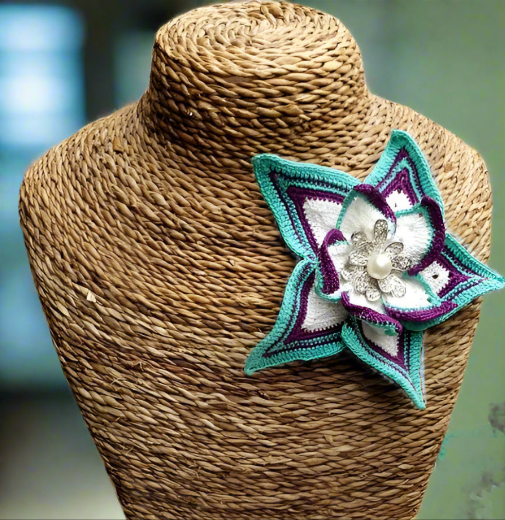 Flower Brooch | Purple Corsage