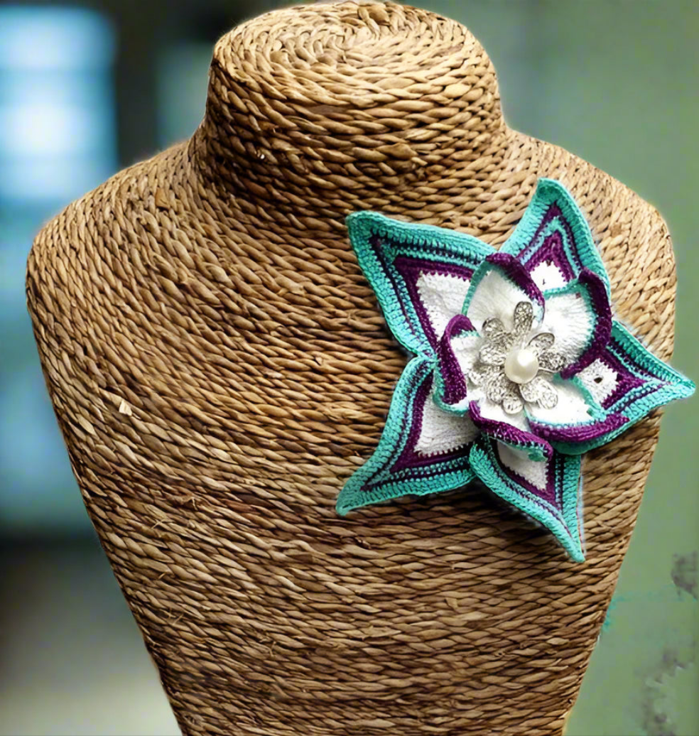 Flower Brooch | Purple Corsage