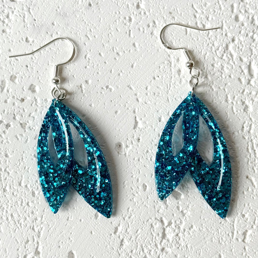 teardrop resin earrings