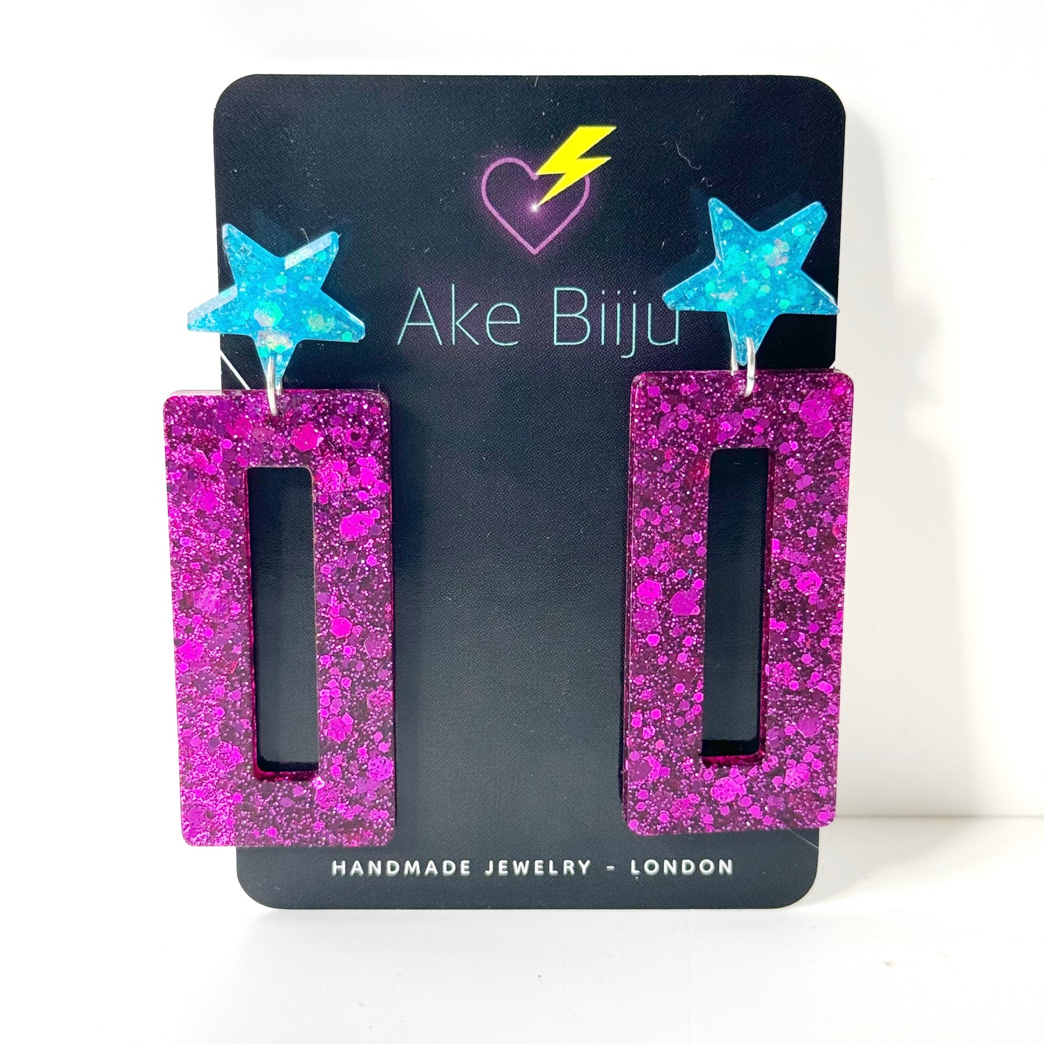  rectangle resin earrings 