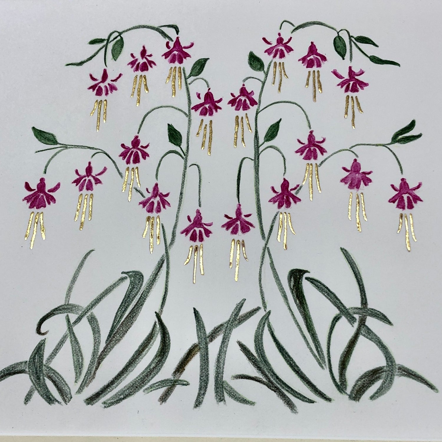 gold leaf flowers