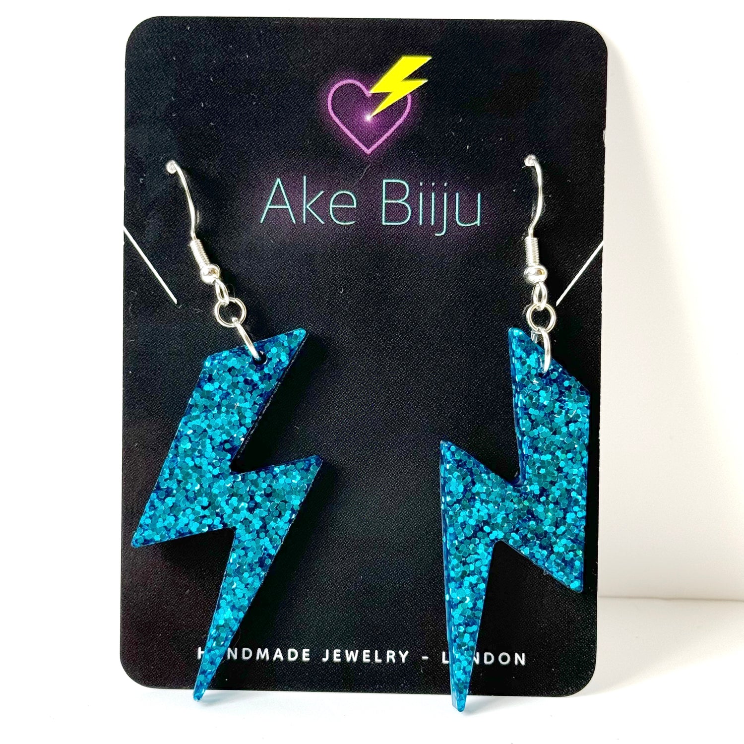 lightening bolt resin earrings 