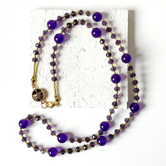 amethyst bead necklace