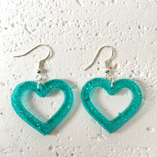 Heart Earrings - Resin Earrings