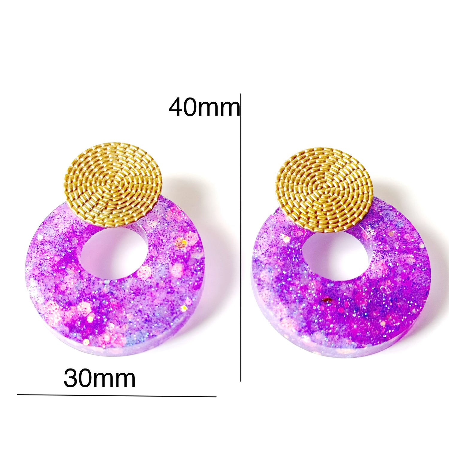 hoop resin earrings