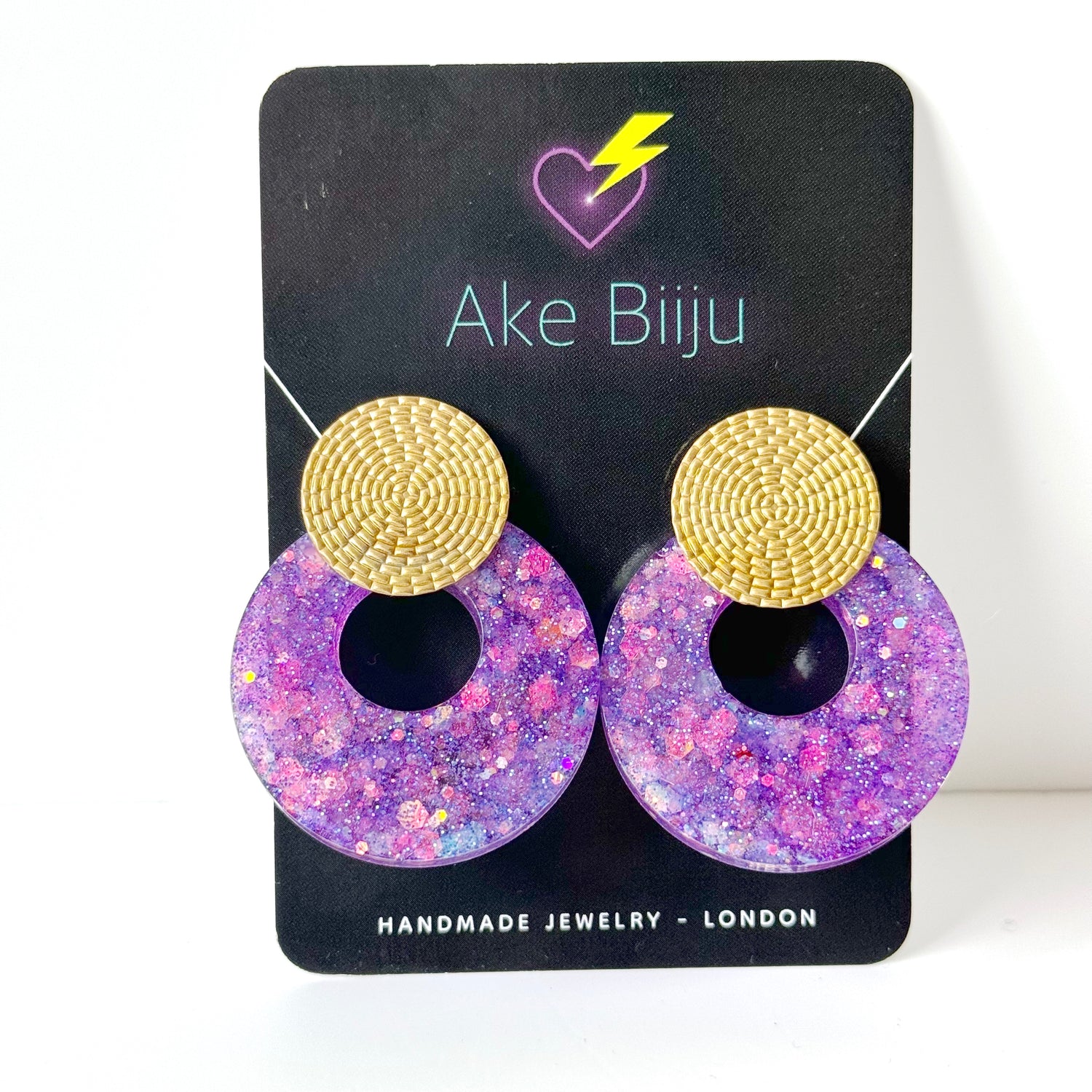 hoop resin earrings