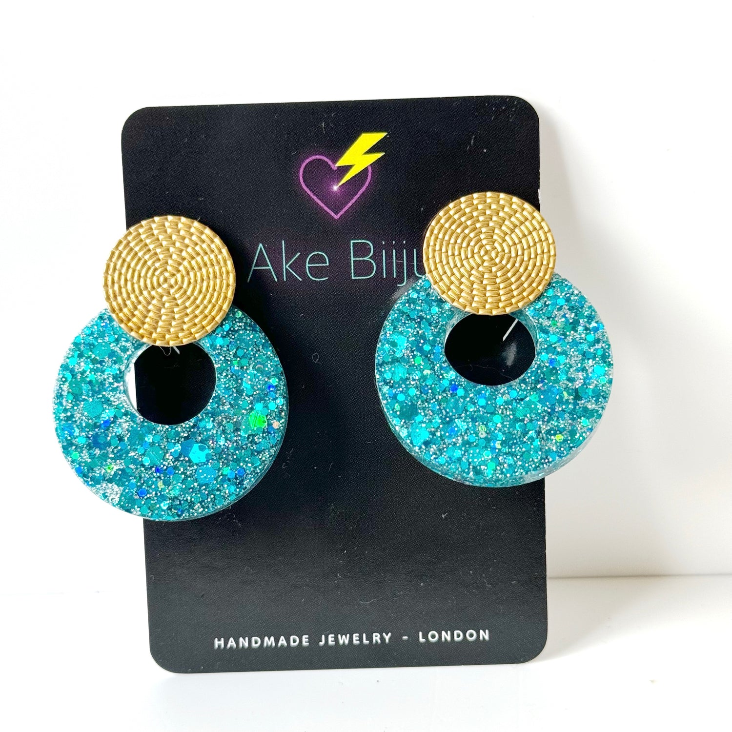 hoop resin earrings