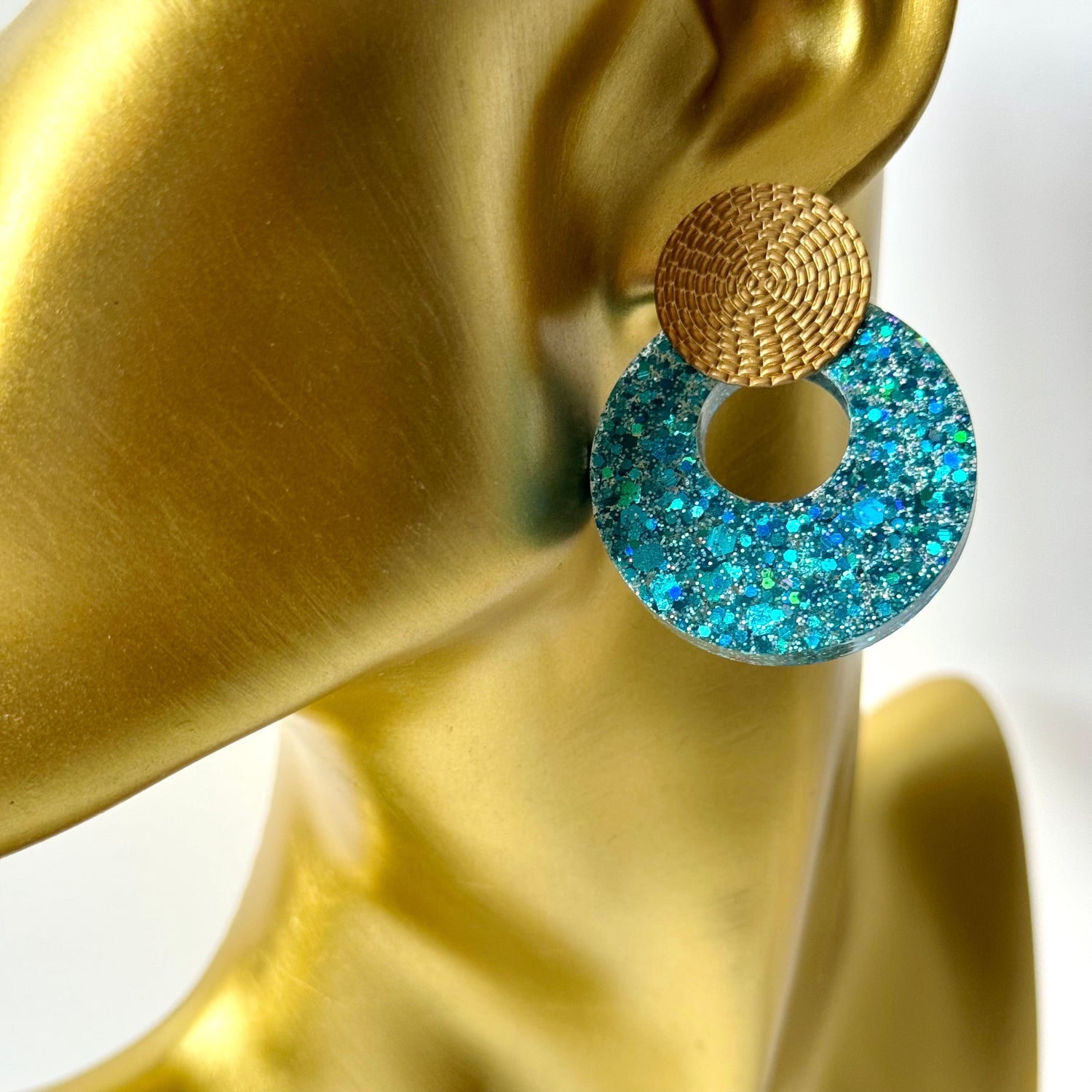 hoop resin earrings