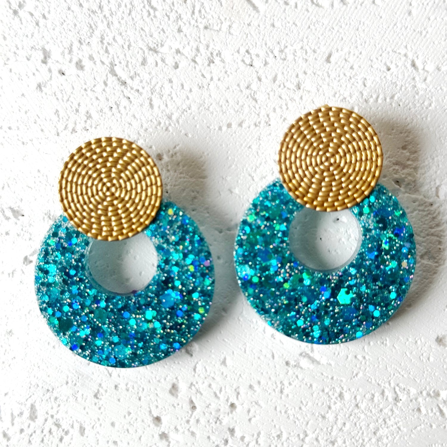 hoop resin earrings