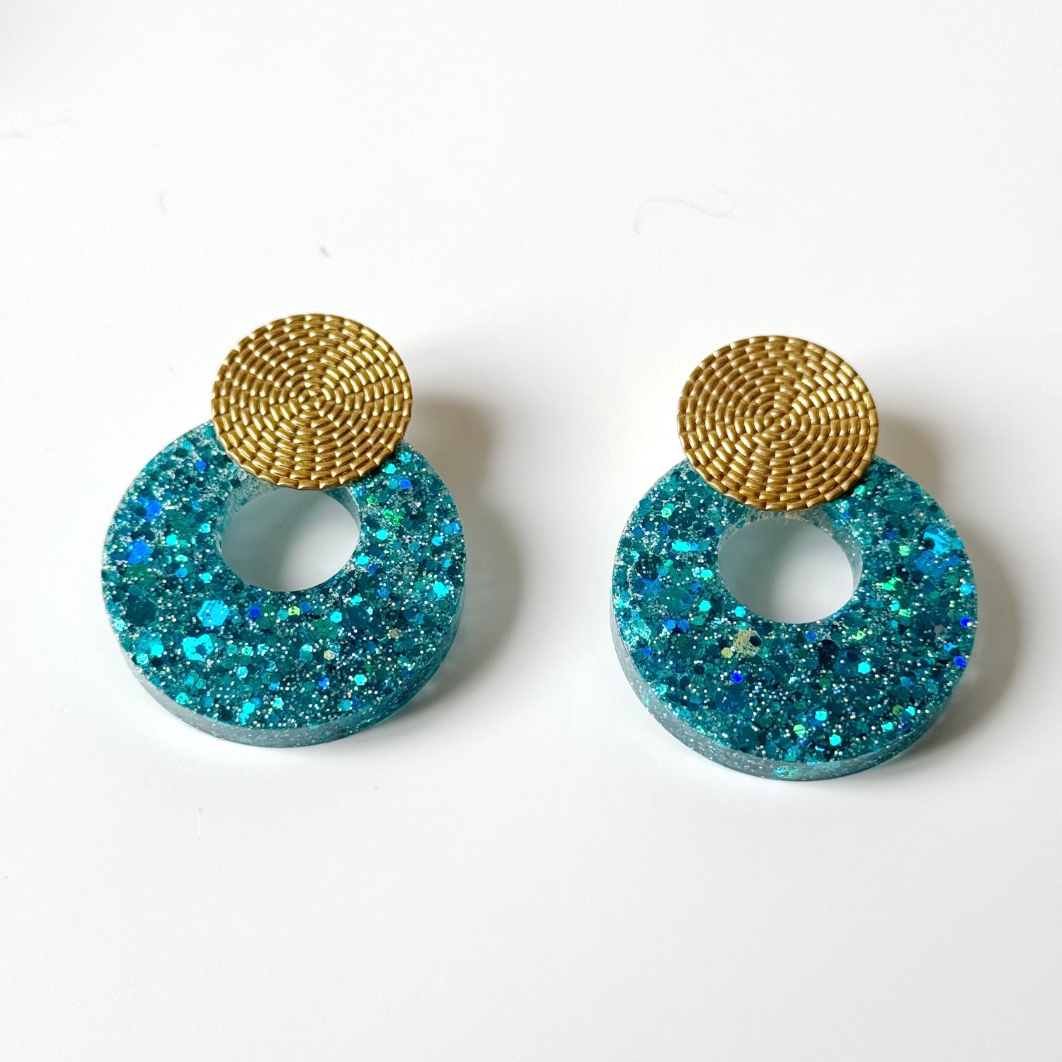 hoop resin earrings