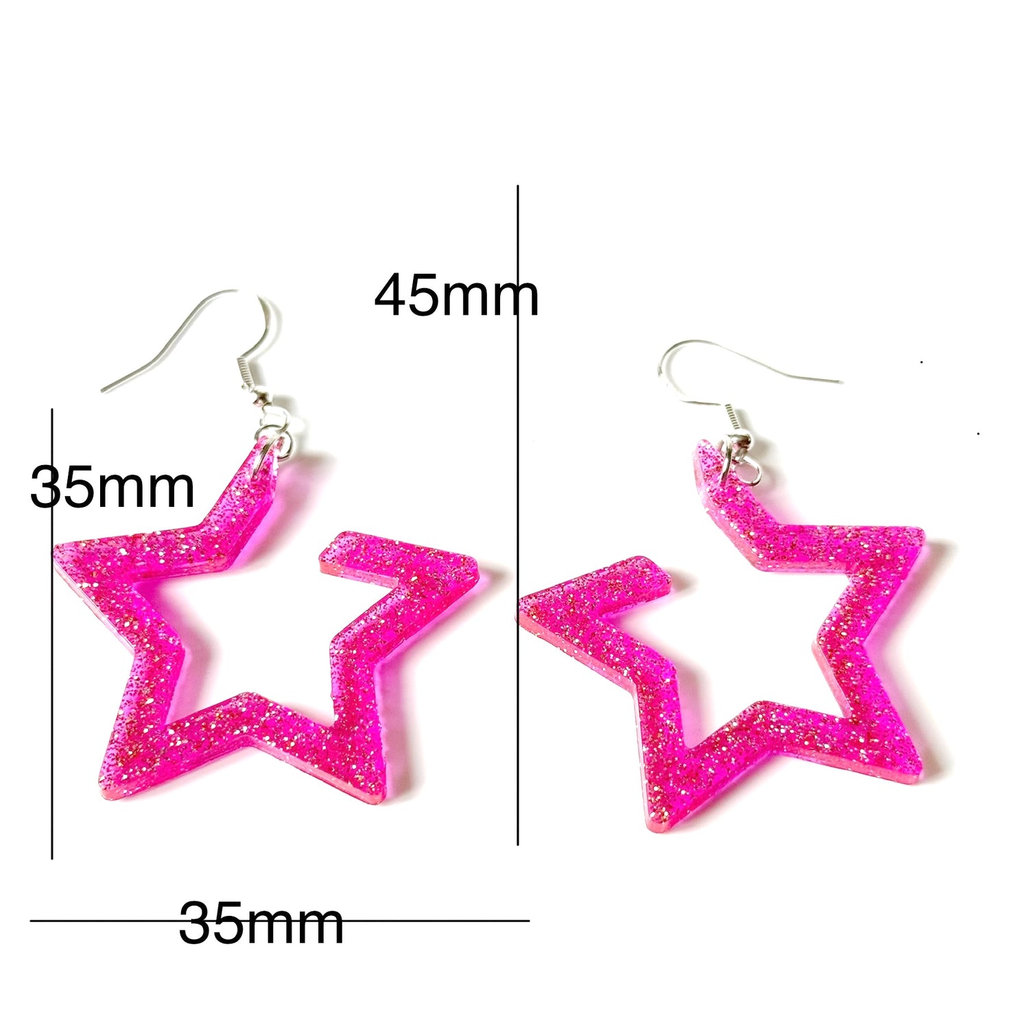 pink resin earrings