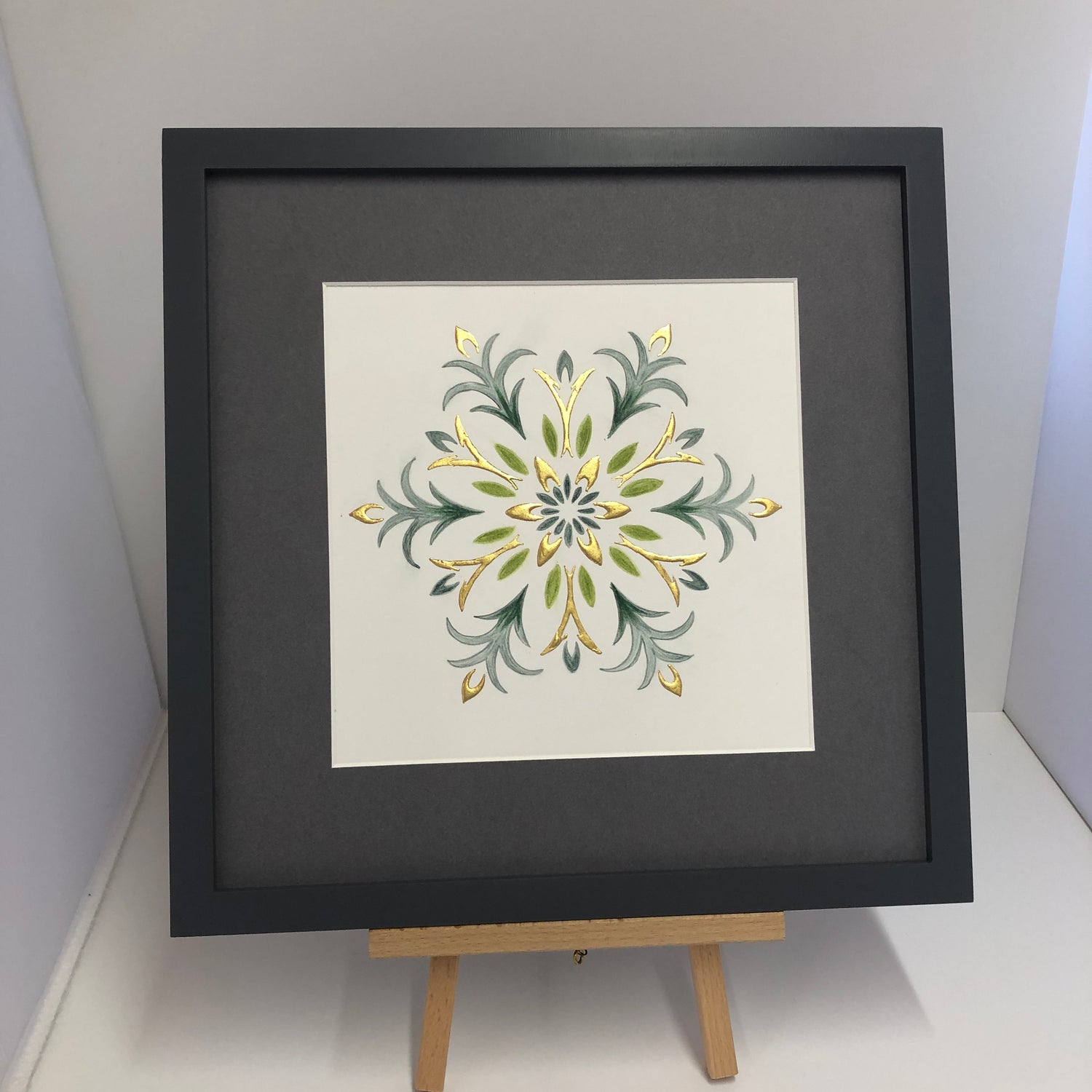 gold and green mandala