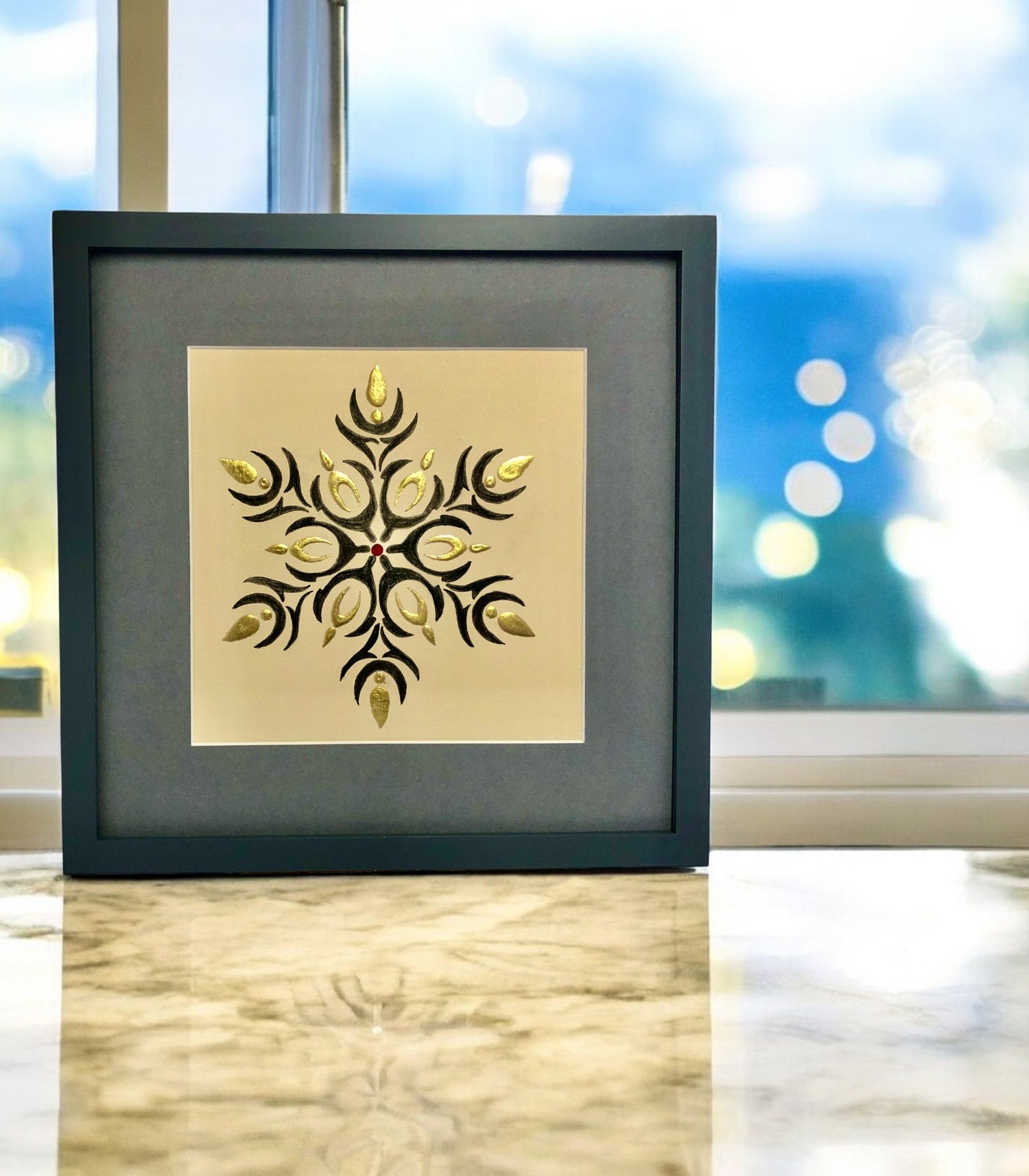  black and gold mandala 
