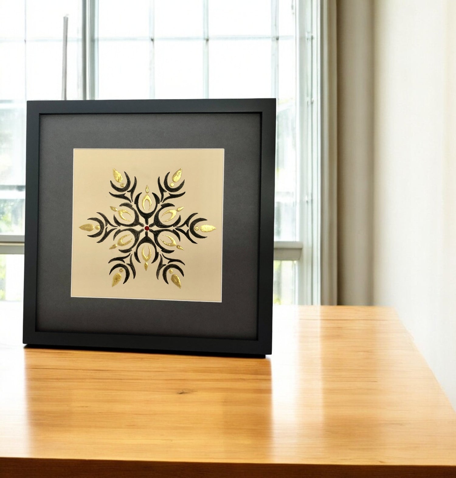  black and gold mandala 