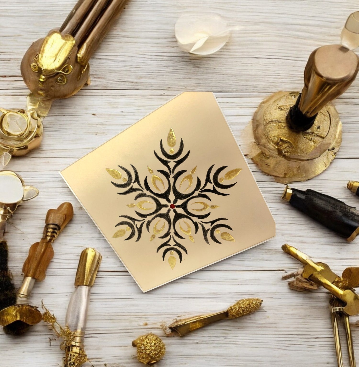  black and gold mandala 